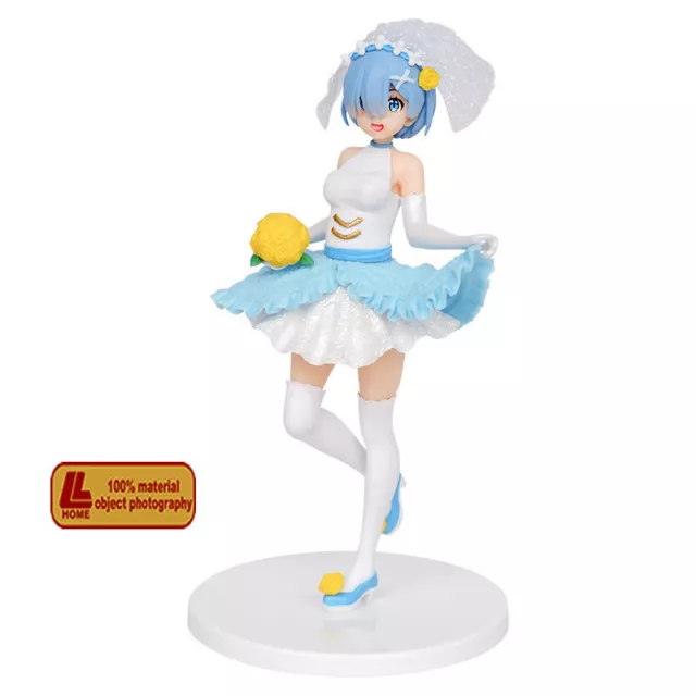 Anime Re Life In a Different World Rem Wedding dress PVC Figure Toy Gift Collect