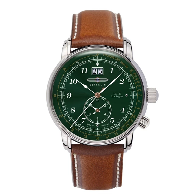 Zeppelin Orologio da Polso da Uomo 86444 LZ126 Los Angeles, Con Dual Time