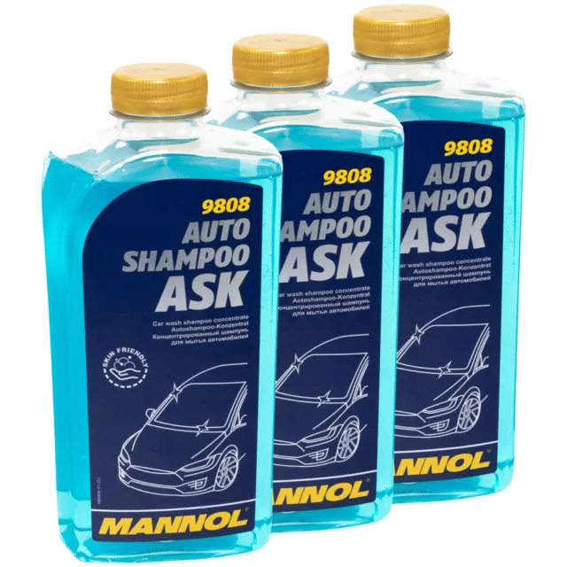 Auto Shampoo Wäsche 3 X 1 Liter MANNOL 9808 KFZ ASK Autowäsche Autoshampoo Glanz