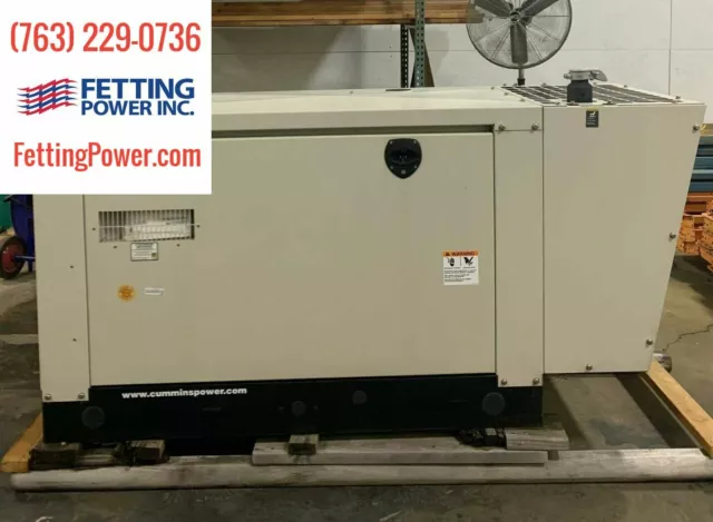 New 25kW Cummins Stationary Natural Gas Generator GGMB | S/N: E140688920
