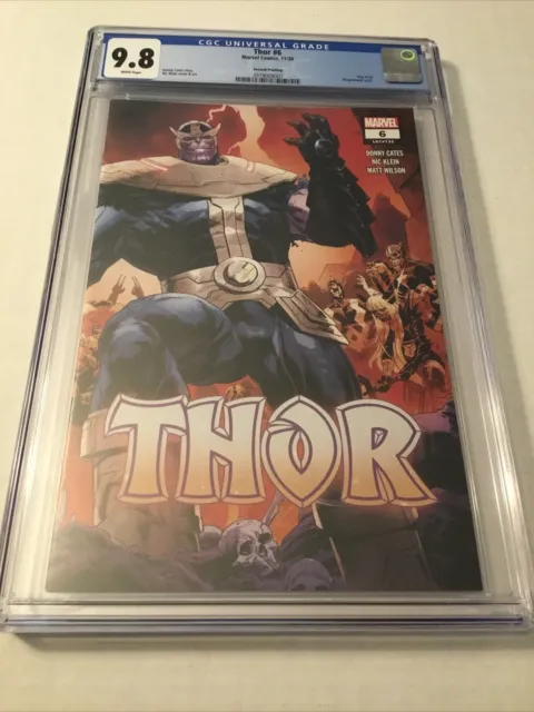 Thor #6 2nd Printing 11/20 Donny Cates CGC 9.8 Thanos