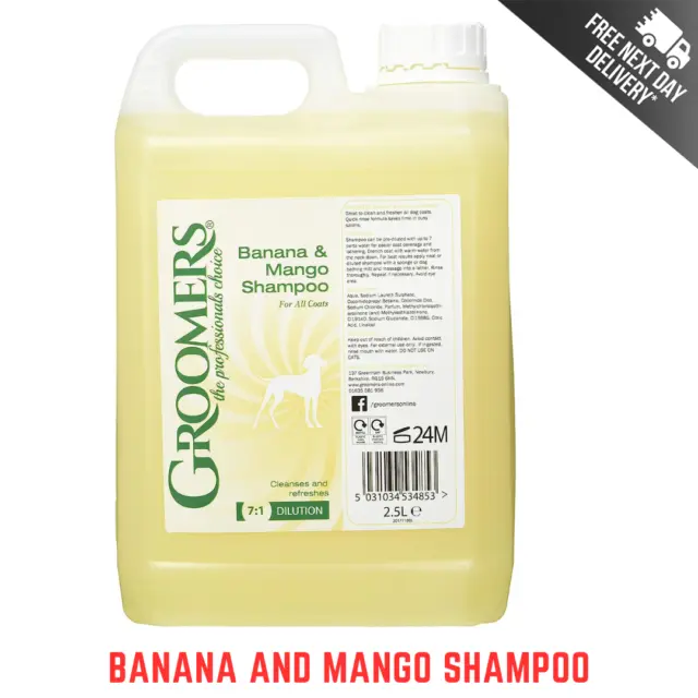 Groomers Banana and Mango Shampoo, 2.5 Litre