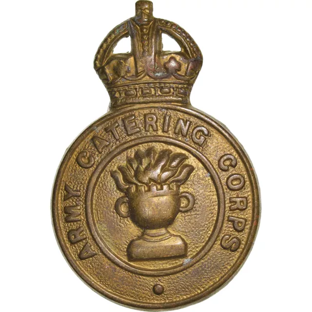 [#185797] Royaume-Uni, Cap Badge, Royal Catering Corps, WAR, WW2, SUP, Laiton