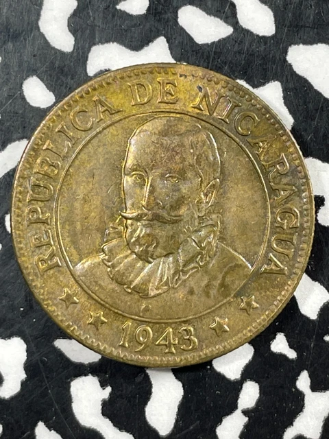 1943 Nicaragua 10 Centavos Lot#M1989 Nice!