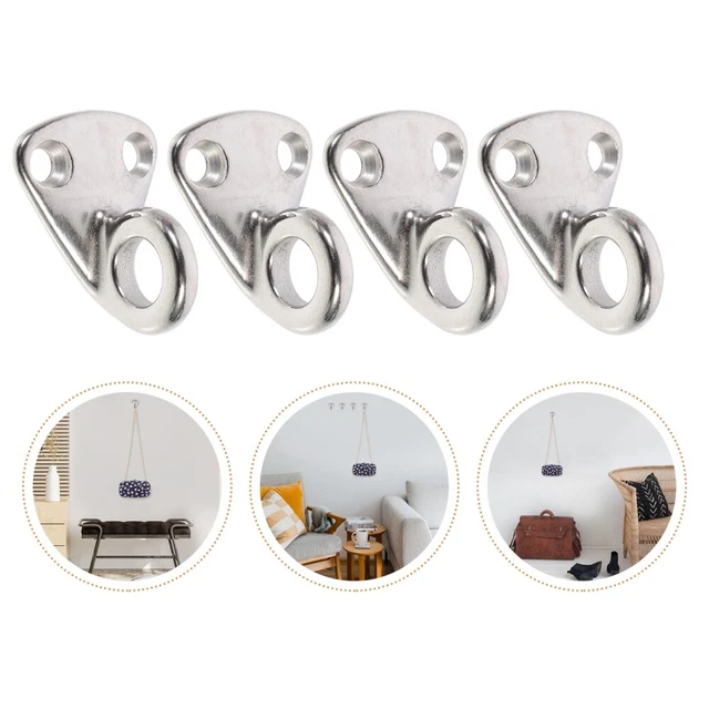 4 pz Ganci Cappotto Gancio Piastra Occhio Ganci A U Resistenti Portatili