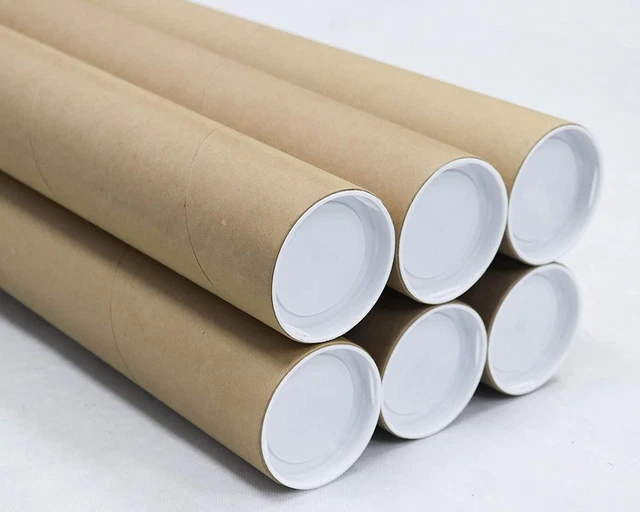 MagicWater Supply 3 inch x 36 inch, Mailing Tubes with Caps (6 Pack)