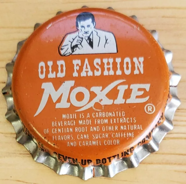 Vintage MOXIE, Cork Lined bottle cap; 1960's, Unused; NOS; (NORWICH, CONN.)