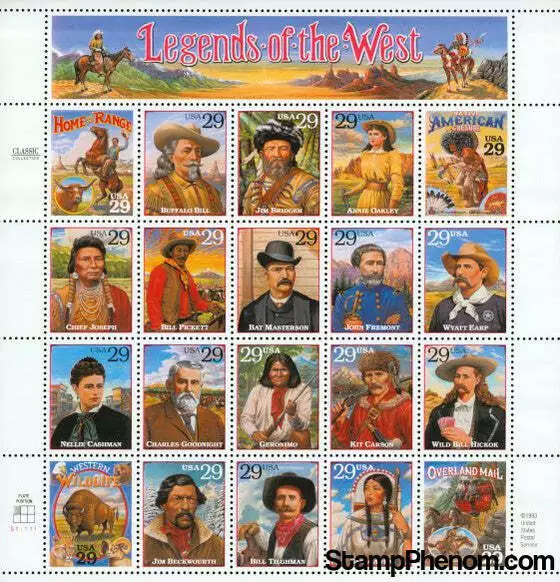 United States of America Famous People , 20 stamps
