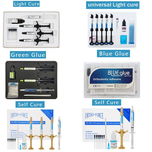 DENTAL ORTHO ADHESIVE Light Cure Resin Bonding Bracket Braces Glue No