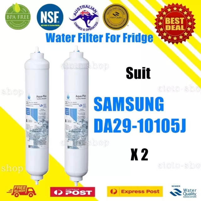 2 Pack Fridge Water Filter DA29-10105J SAMSUNG EXTERNAL MODEL