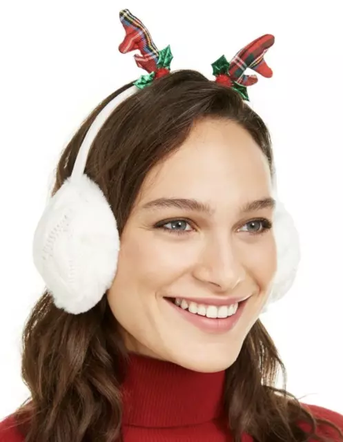 Reindeer Earmuffs Ivory by Charter Club One Size MSRP  $32.50