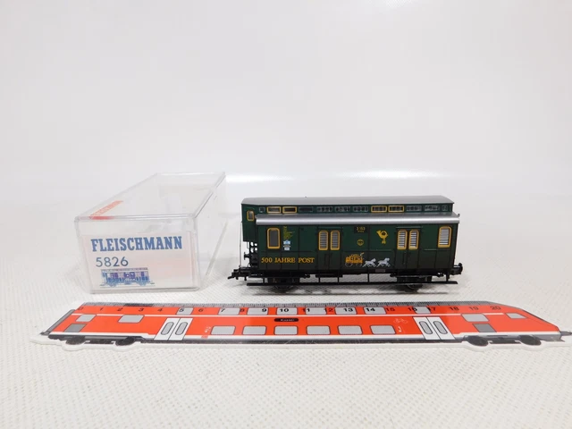 FLEISCHMANN H0 AC 3-Rail Mail Wagon 3153 Buderim 500 Years Post Nip # ...