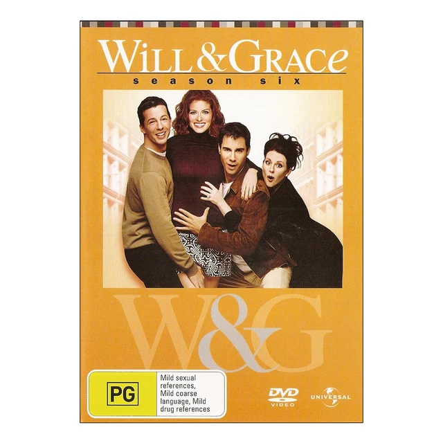 WILL AND GRACE: SEASON 6 DVD (4 Disc set) Brand NEW Sealed Region 4 - Free Post