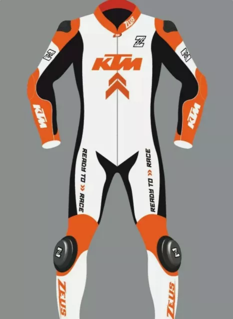 Ktm Suit Cowhide Leather Suit Motorbike Suit Motorcycle Leder Racing Armour Suit