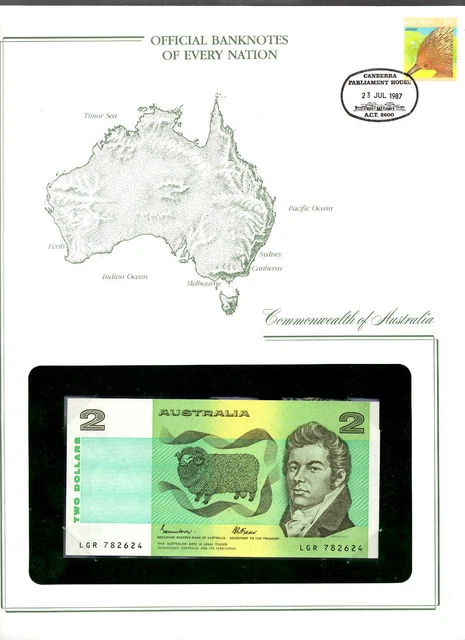 Banknotes of Every Nation Australia 2 Dollars 1985 P-43e LGR782624