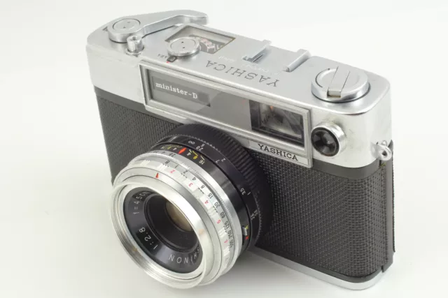 Funktioniert ！[ App.exc + 4 / Box&case] Yashica Minister-D 35mm Yashinon F=4.5cm 3