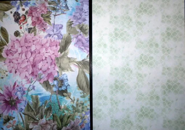 PALE GARDEN ~  A4 PATTERNED PAPERS 160gsm x 6~ Scrapbooking/Cardmaking 3