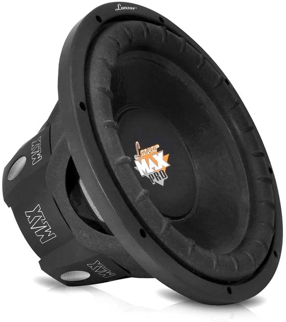 Lanzar 6.5” Car Subwoofer Speaker - Black Non-Pressed Paper Cone, Aluminum Voice