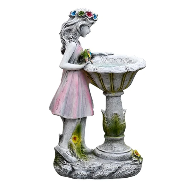 Statue De Jardin Chat Solaire - Lanterne Solaire - Décoration Extérieure - Résine - 20x9.5x12cm - Idée Cadeau