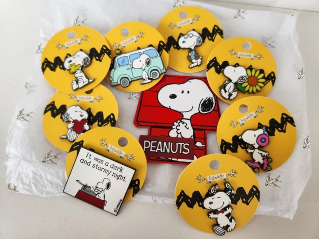 ERSTWILDER X PEANUTS Enamel Pin Set Of 8 Snoopy Enamel Pin 600.00