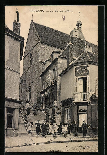 CPA Épernon, La Rue Saint-Pierre 1909