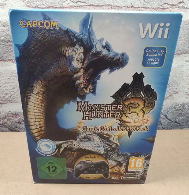 Monster Hunter 3 Tri Classic Controller Pro Pack - Nintendo Wii - NEW