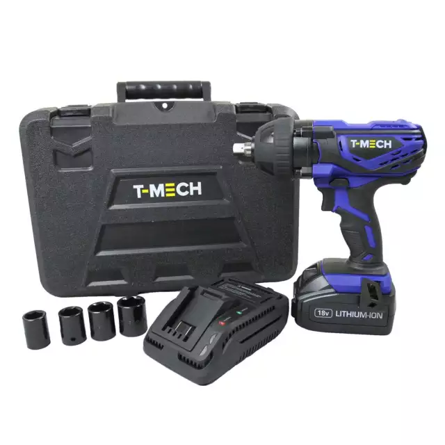 T-Mech Impact Wrench 18V Electric Cordless 1/2 Inch Driver Tool Customer Return