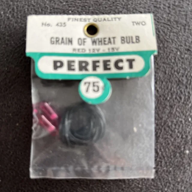 Vintage Miniature Grain of Wheat Bulbs Red 12V-15V Perfect Parts Co.