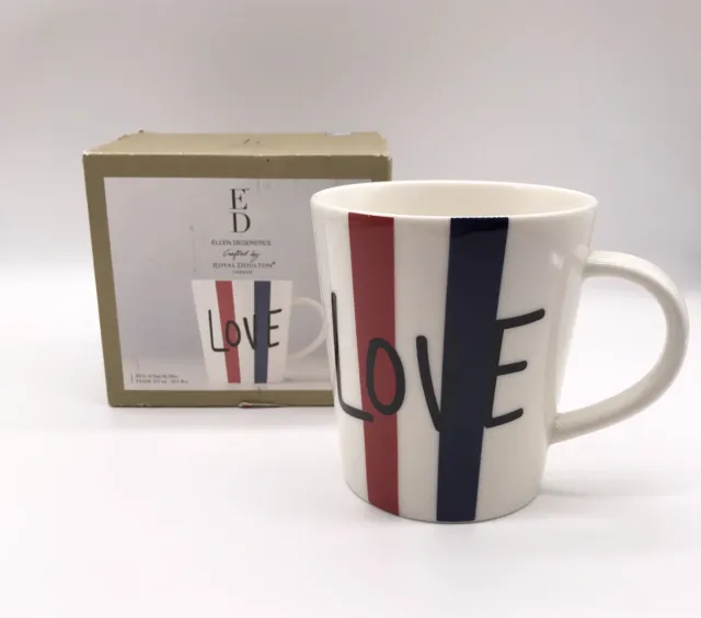 ED Love Mug by Ellen Degeneres NEW with Box Royal Doulton Gift Idea