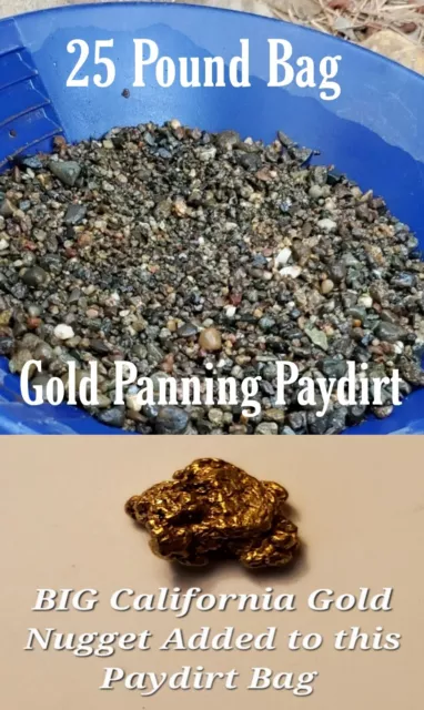 25 POUNDS Gold NUGGET Panning Paydirt WA Claim GUARANTEED GOLD + UNSEARCHED