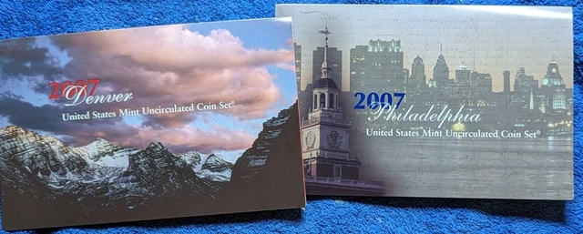 2007 P&D - US Mint Uncirculated UNC Clad Complete 28 Coin Set - (BF)