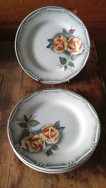 digoin sarreguemines assiette plate collection Adèle, 16 cm