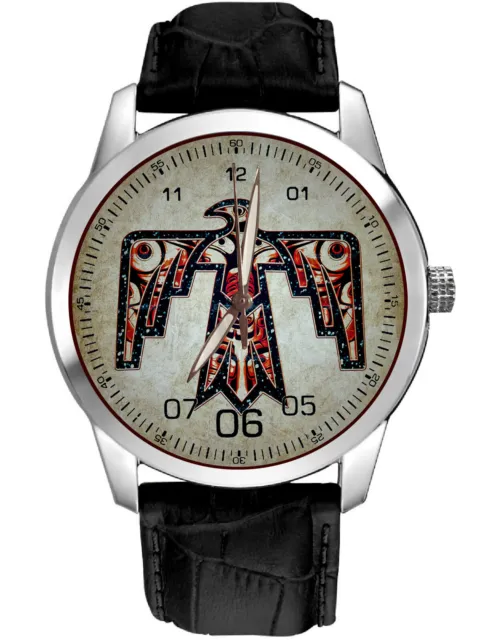 Native American Thunderbird Warbird Indian Collectible Solid Brass Wrist Watch