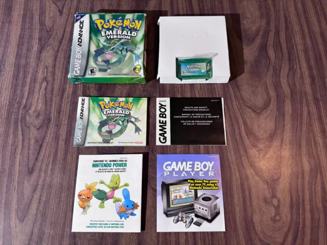 Pokemon Emerald Version (Nintendo GameBoy Advance, GBA) -- in box with manual