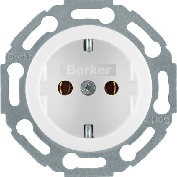 Prise Berker pws/gl 414520 couvercle IP20 prises de courant blanc polaire