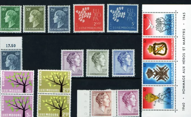 Lot de timbres du Luxembourg en neufs xx