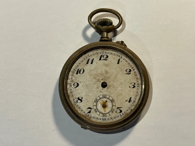 Montre Gousset Vintage - Mouvement Non Bloqué, Balancier Fonctionne - Occasion