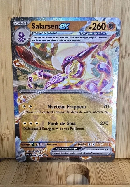 Carte Pokémon Salarsen Ex 227/182 Ultra Rare (UR) – Écarlate Et Violet 04 Faille Paradoxe, Neuve Sous Sleeve + Top-loader