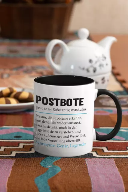 Postbote | Beruf Post | lustiger Spruch | Briefträger - Kaffeetasse / Geschenk 3