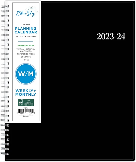 BLUE SKY 20232024 Academic Year Weekly and Monthly Planner 8.5 x 11