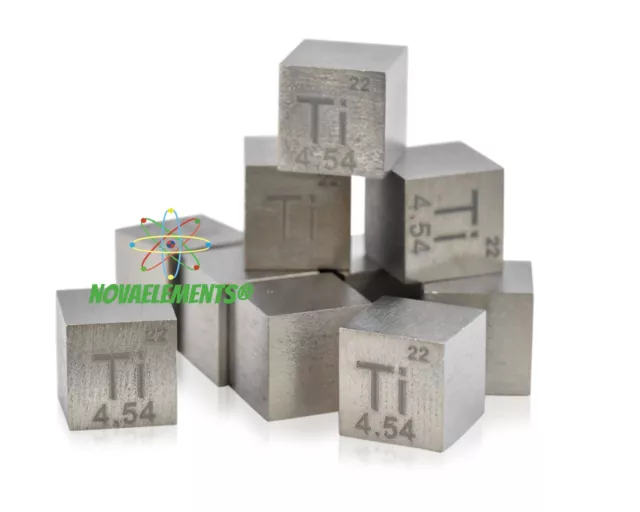 Titan Metall Cube 10mm Standard Density Cube 99.95% Ti für Element Collection