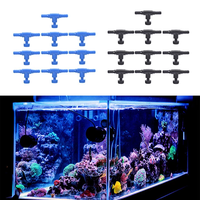 10x fish tank air line flow control regulator valve aquarium for 4/6mm airl^dm