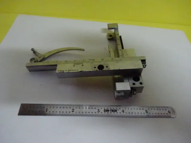 Microscope Stage Specimen Micrometer Germany Greifeldt Wetzlar Optics Bin#X3-30