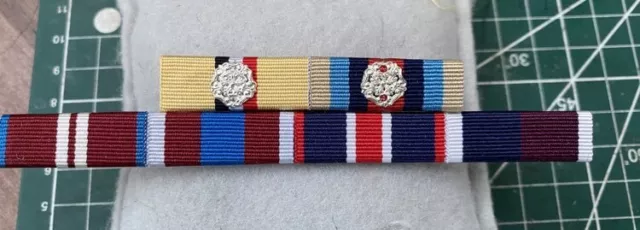 MEDAL RIBBON BAR - 6 SPACE FULL SIZE - PINNED or STUDDED or SEWN