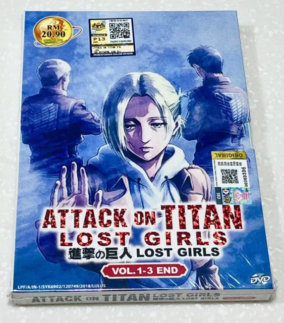 DVD Anime Attack On Titan Season 1+2+3 +6 SP, Lost Girls & Junior High  English