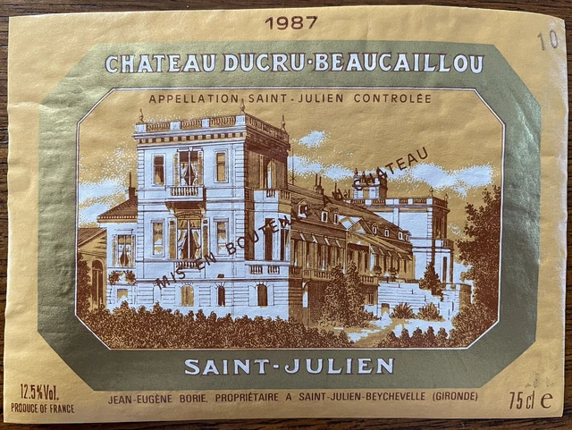 Étiquette Château Ducru Beaucaillou 1987 - 75 cl (1)