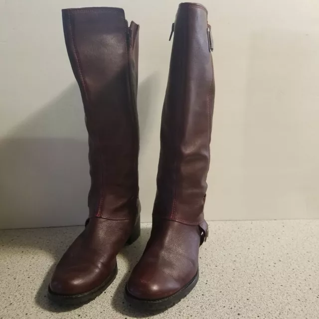 Kenneth Cole Reaction Brown Leather Tall Boots Size 8M