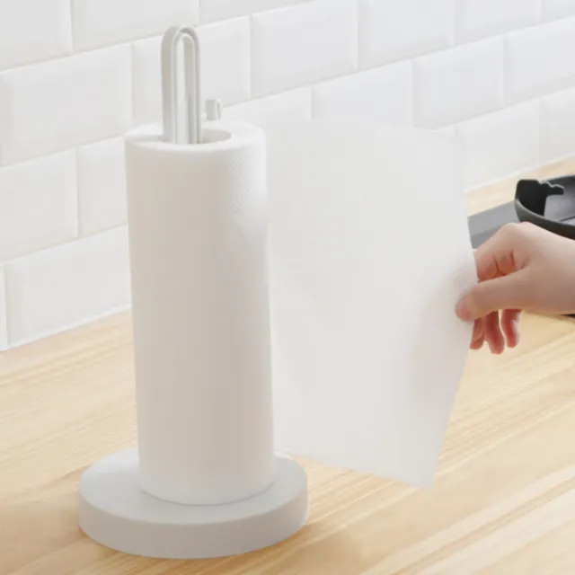 Paper Holder Stable Base Compact Nails-free Paper Towel Tissue Stand 2 Colors