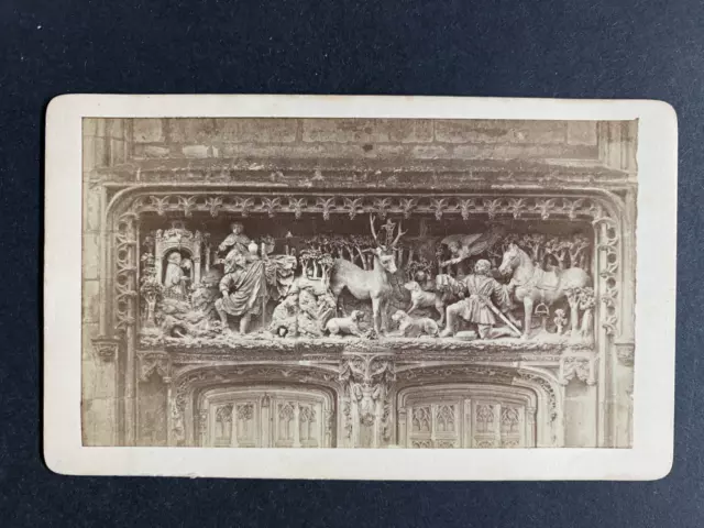 France, Chateau D&#039;Amboise, La Chasse De Saint-Hubert, vintage albumen print
