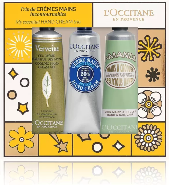 LOccitane Hand Cream 3 Piece Verbena and Amond and Shea Butter Limited Edition